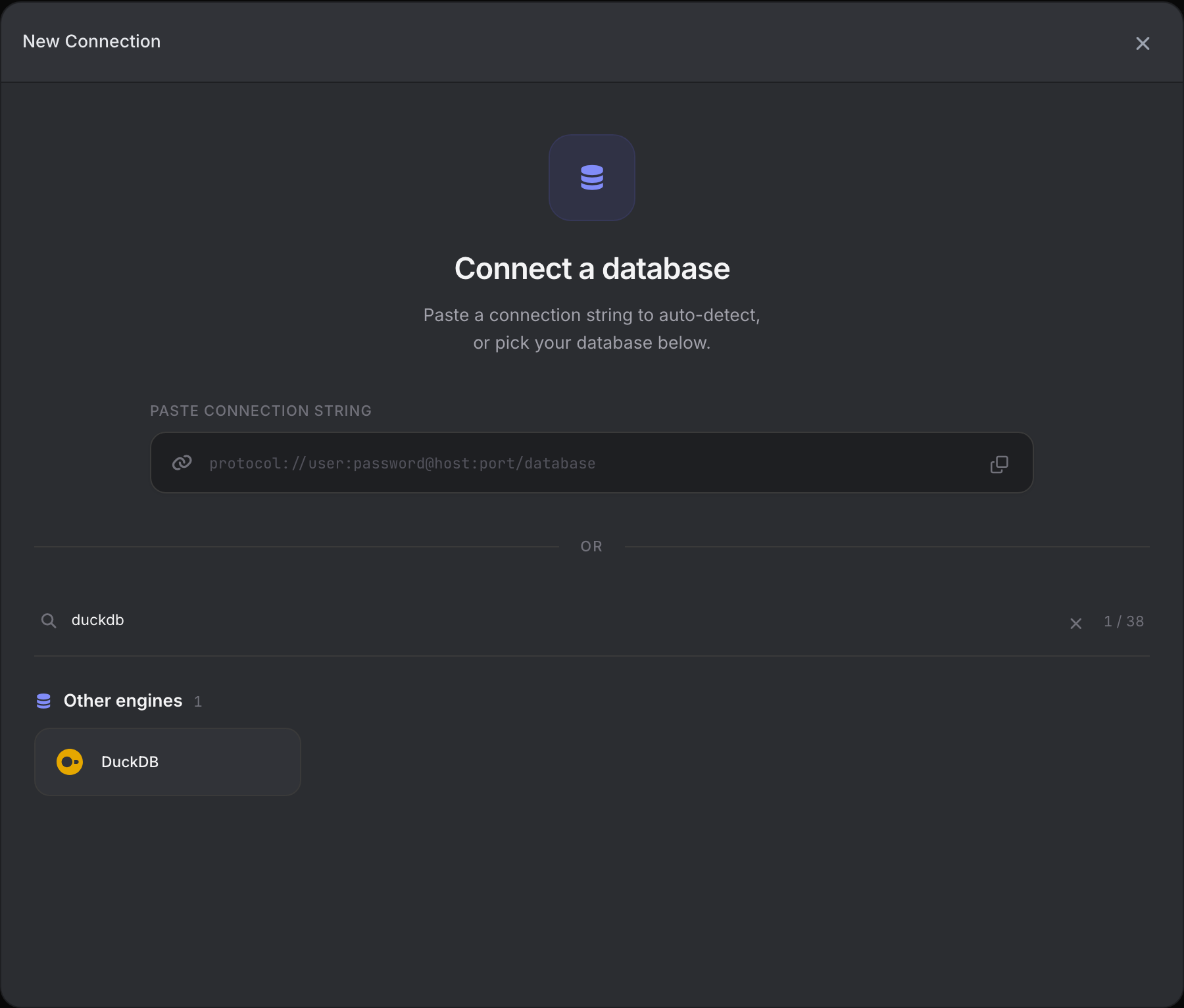 VisuaLeaf DuckDB selected VisuaLeaf DuckDB selected